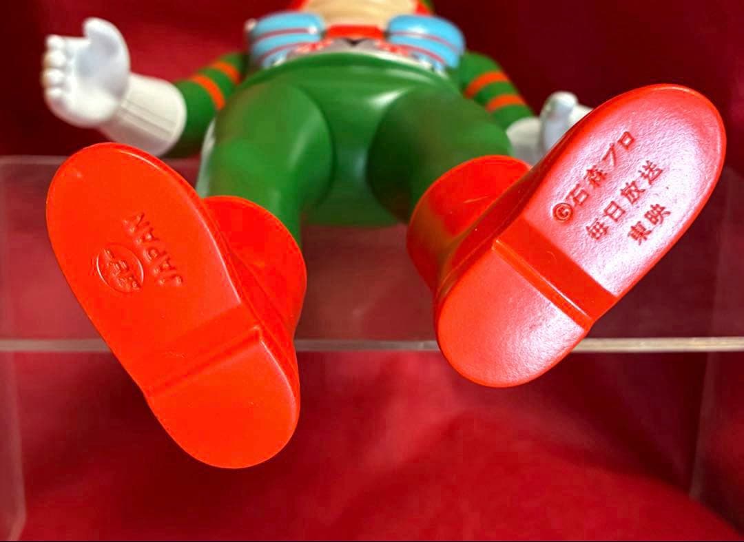 27cm！【昭和レトロ】■ 面取れ 仮面ライダーV3 ソフビ 美品