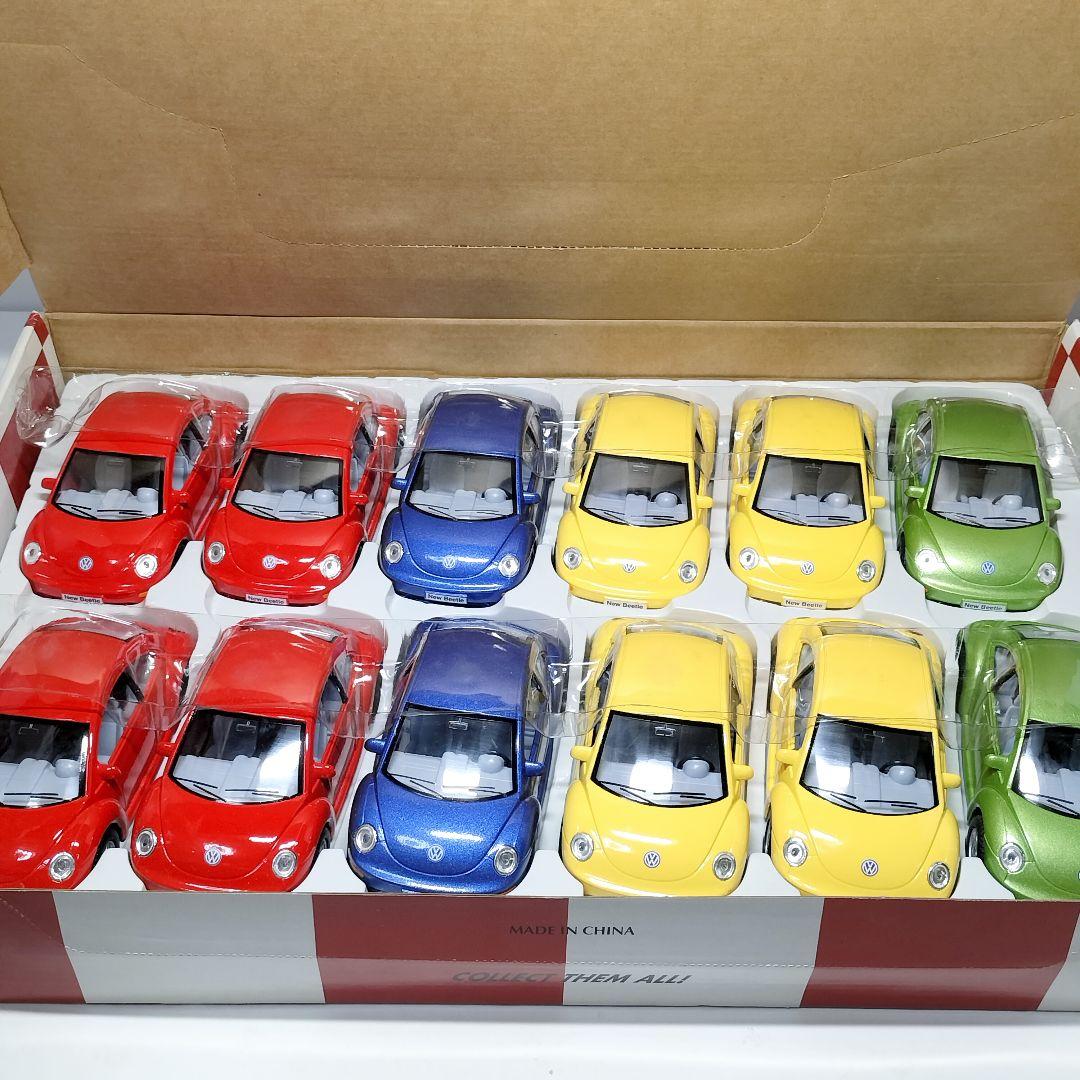 キンスマート 1/32 プルバック ミニカー ワーゲン ニュービートル 12台