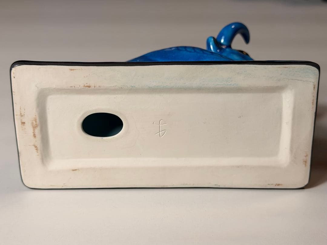 #美濃焼 幸兵衛窯 エジプト神 九栄神　アピス　雄牛 青釉金彩　S-1