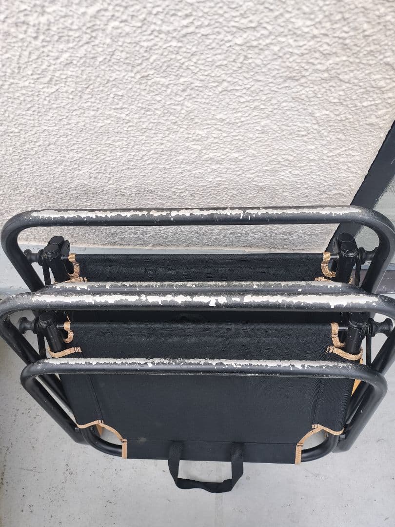 アウトドアチェア ブラック 2脚セット