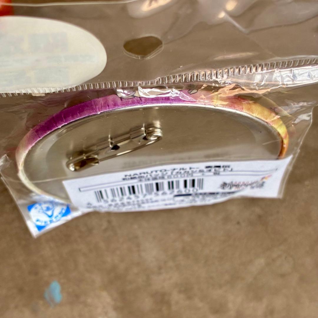 文教堂・アニメガ限定 ナルト和紙缶バッジ カカシ＆オビト 平成当時もの 新品