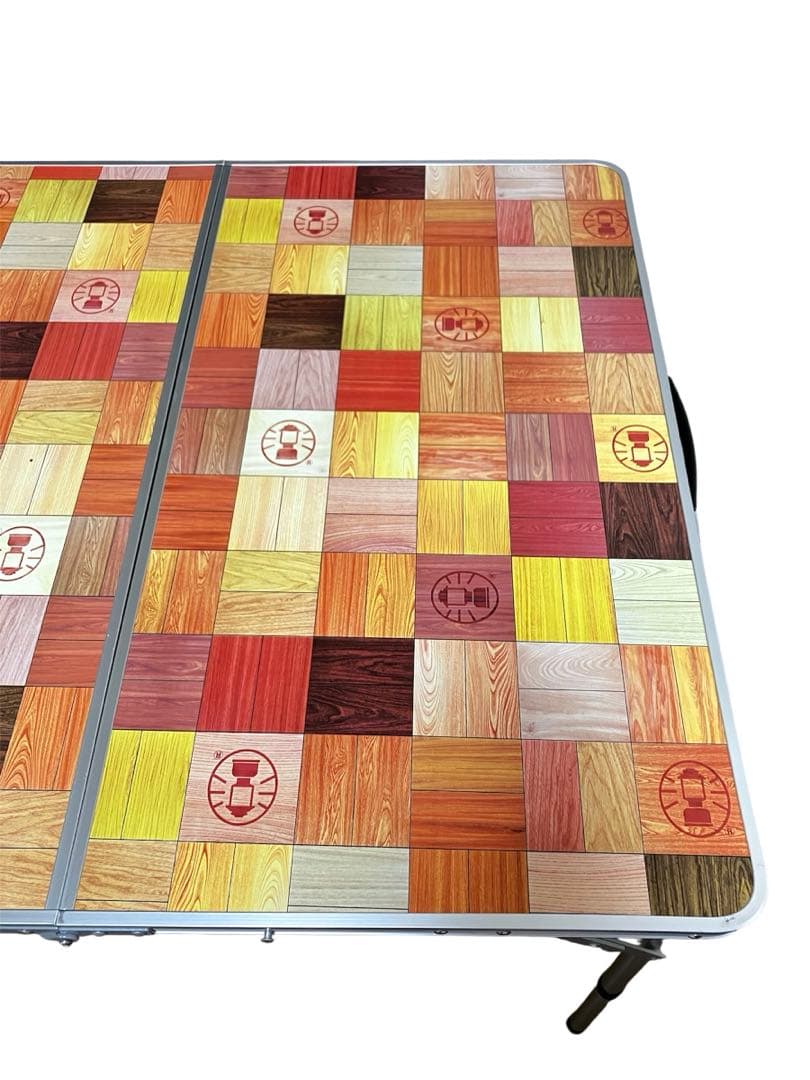 美品♡Colemanコールマン♡ナチュラルモザイクリビングテーブル180cm