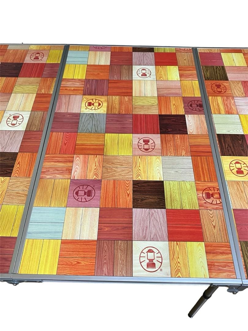 美品♡Colemanコールマン♡ナチュラルモザイクリビングテーブル180cm