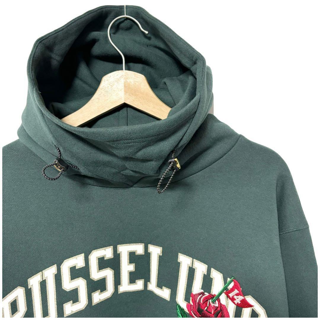 ラッセルノ ゴルフ フラグローズ ロゴ マスク P.O フーディー グリーン 6