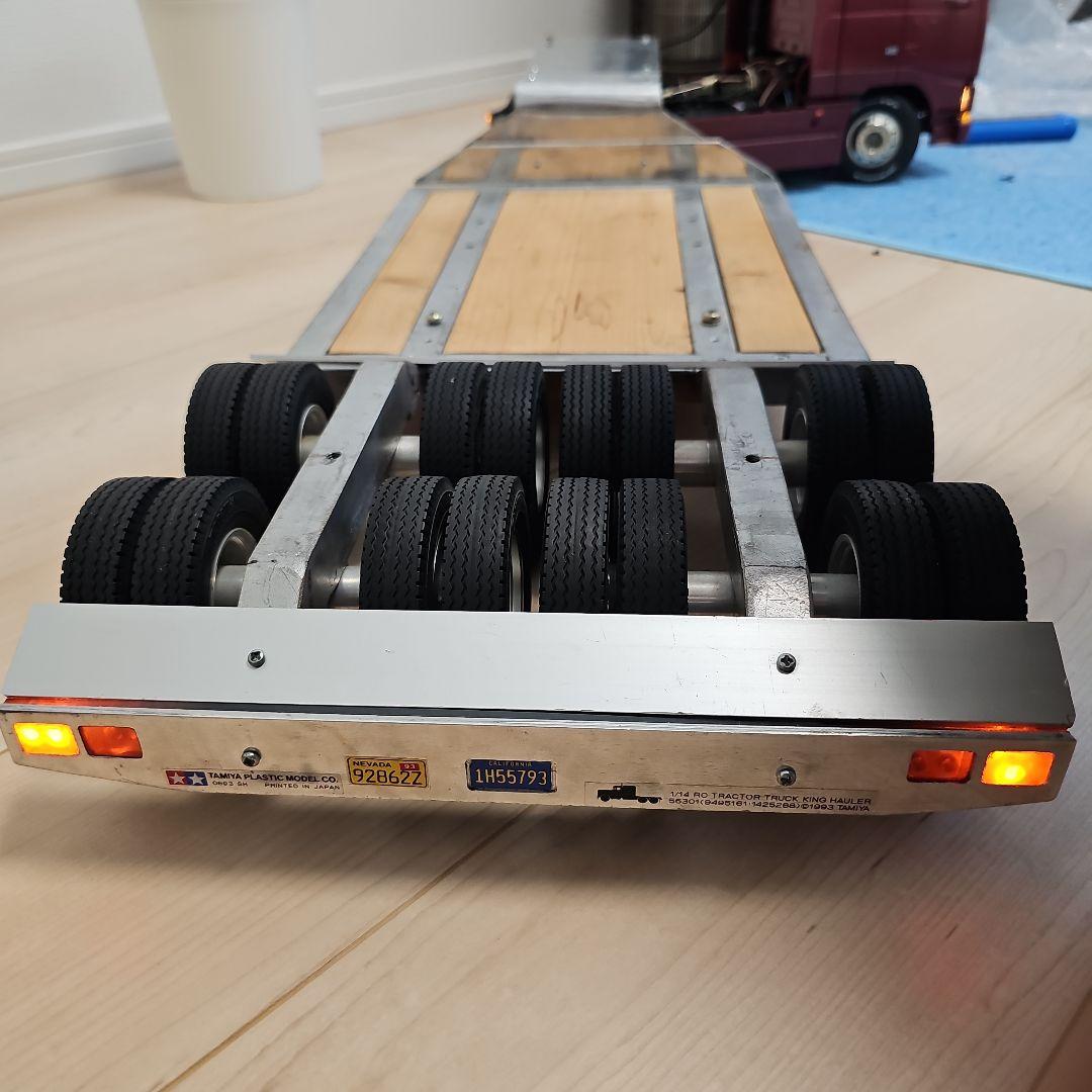 改タミヤトレーラー台車 重トレ16輪車