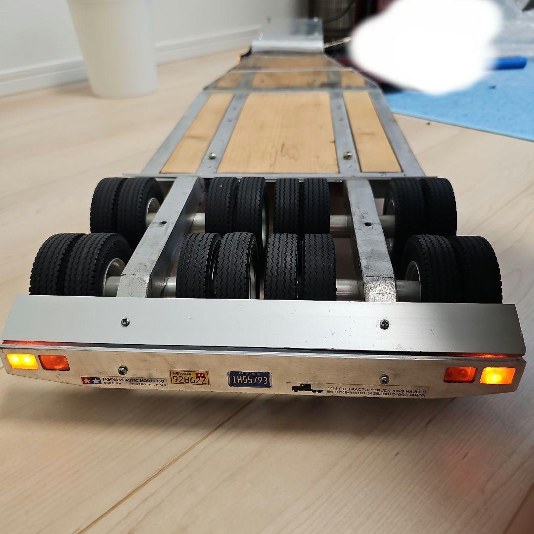 改タミヤトレーラー台車 重トレ16輪車
