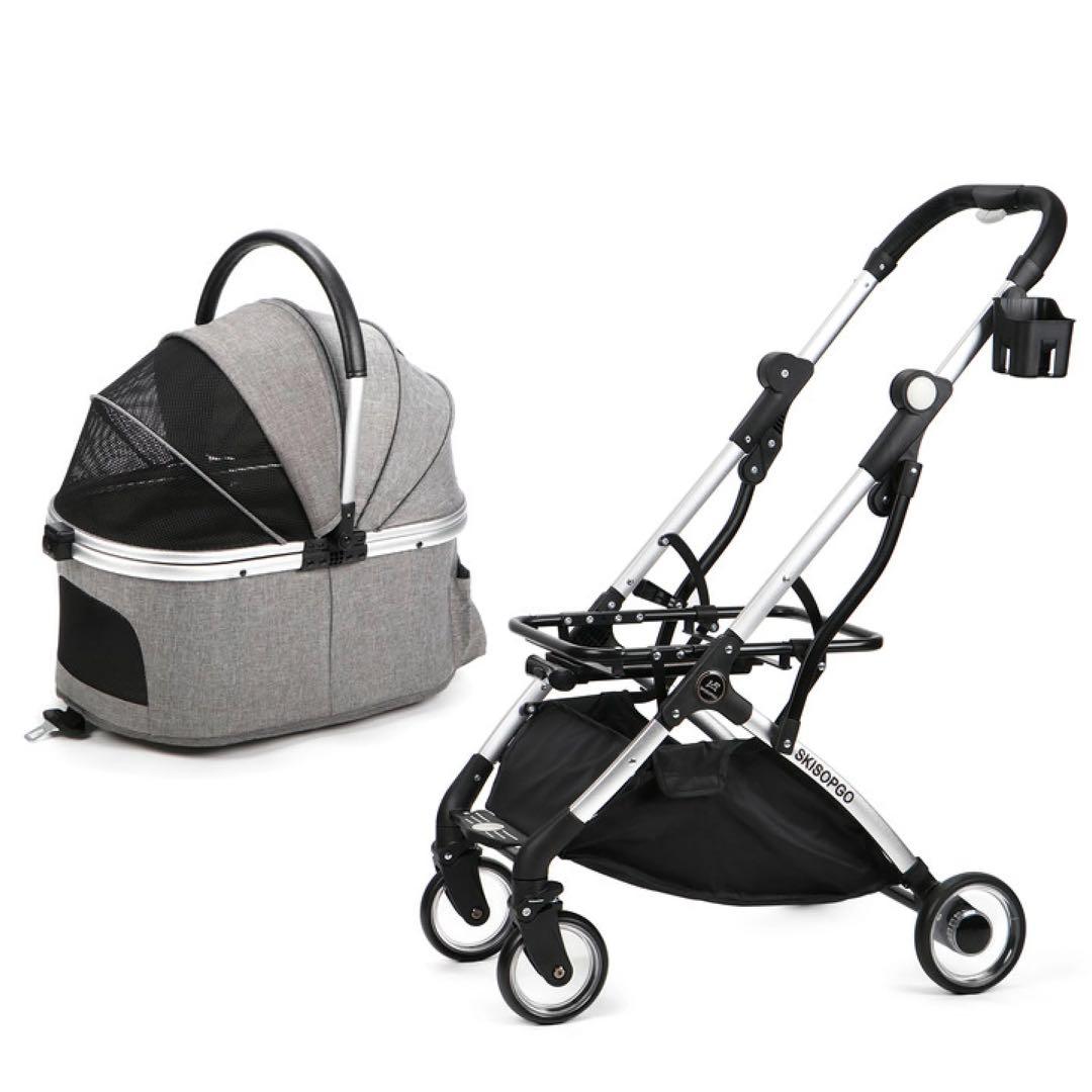 Elmo★新品未開封★SKISOPGO 4輪ペットカート 分離型 折り畳み