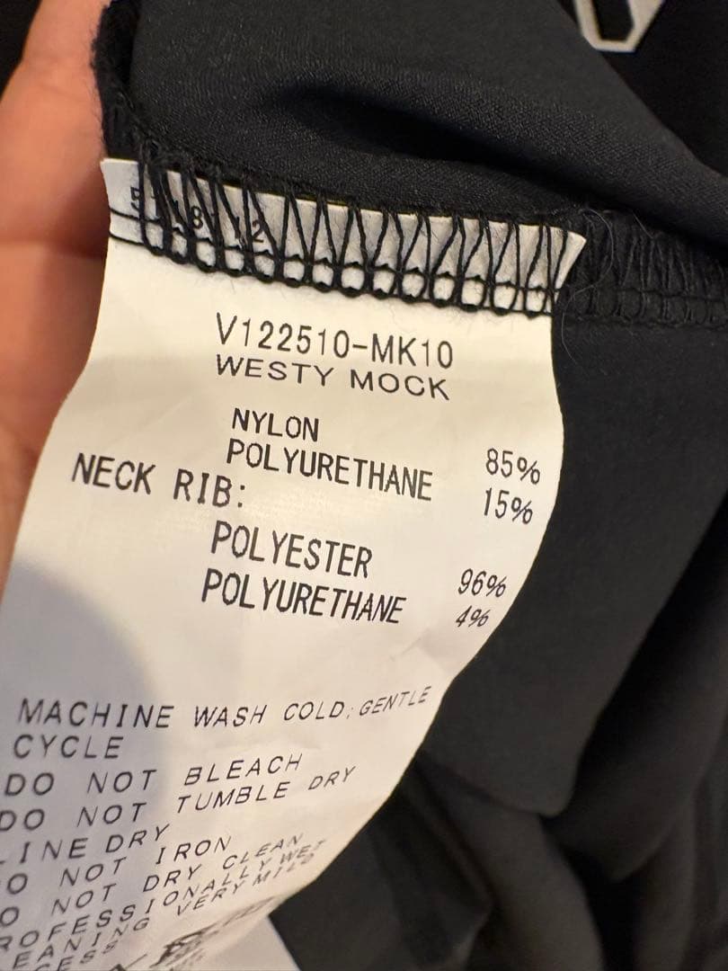 【美品】V12 ゴルフ 2025 メンズ モックネック 半袖シャツ Lサイズ