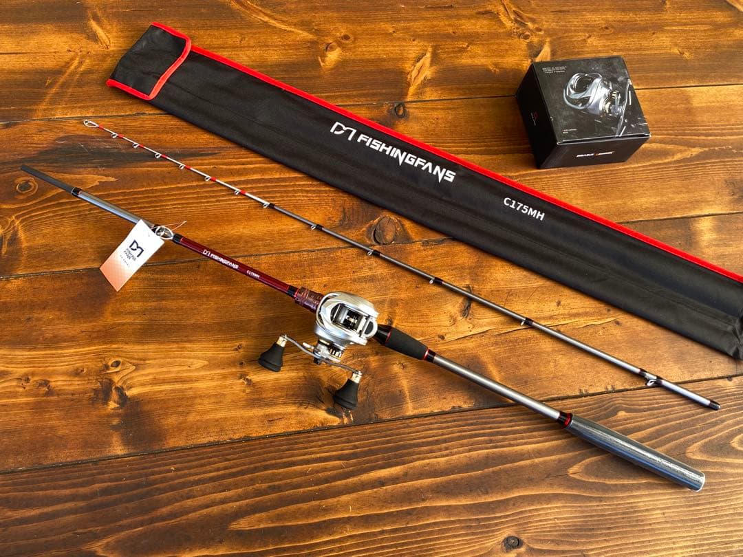 ジギングセット　デジタルカウンター付きリール　イカメタル　タイラバ　左ハンドル