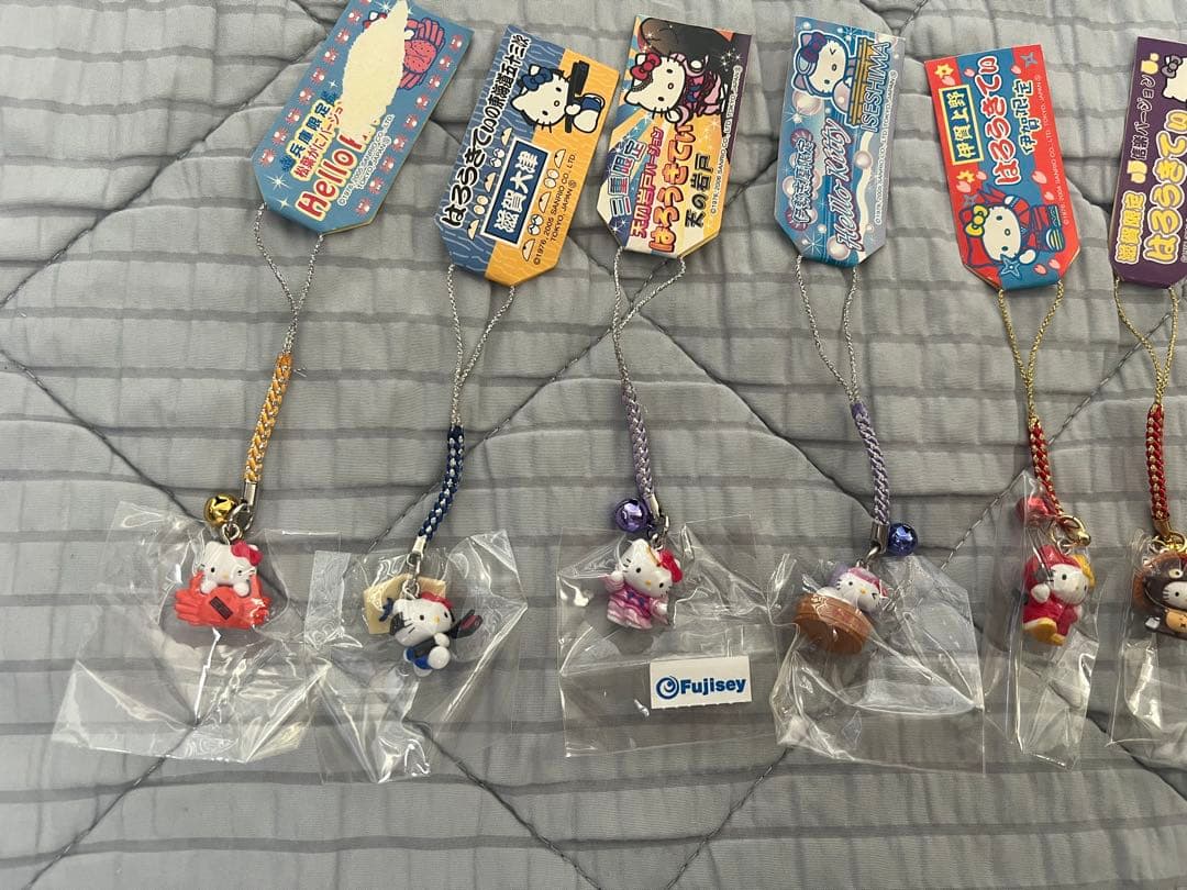 【値下げ】 近畿地方ご当地ハローキティストラップ 9個セット