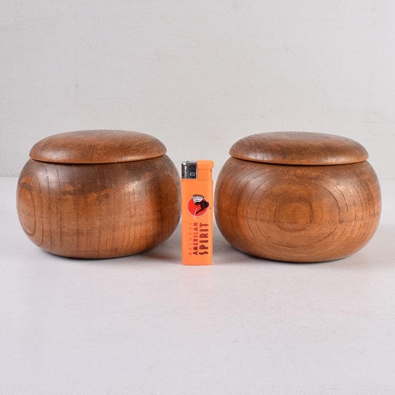 囲碁　碁石　本蛤碁石　那智黒碁石　碁笥　一套　V　R8902