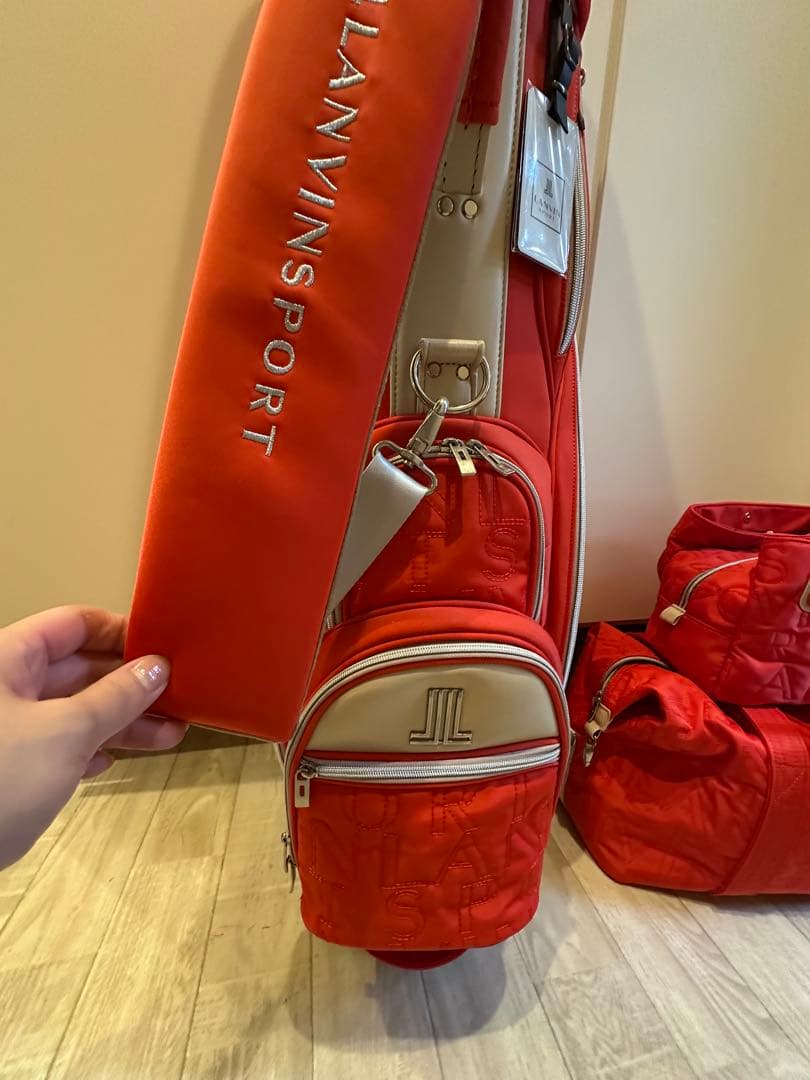LANVIN SPORT キャディバッグ レッド セット