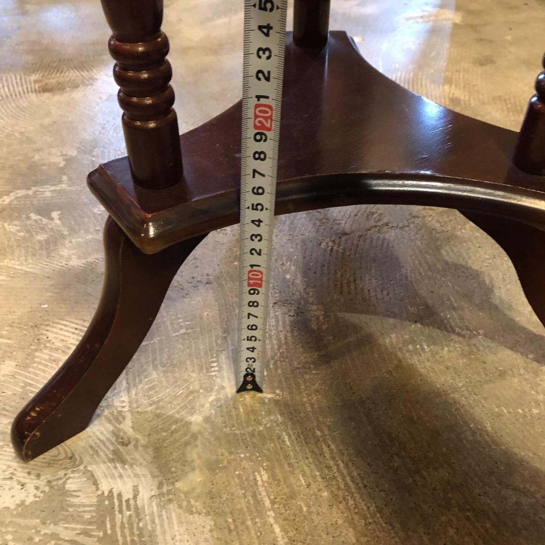 木製ラウンドテーブル　サイドテーブル　クラッシック　ミニテーブル　飾り棚　置台