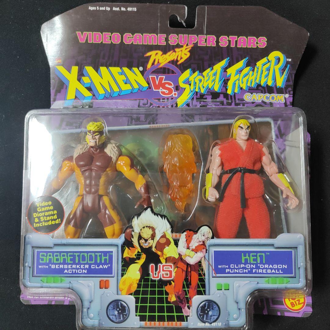 マーベル　vs カプコン　フィギュア　セイバトゥースvsケン　トイビズ