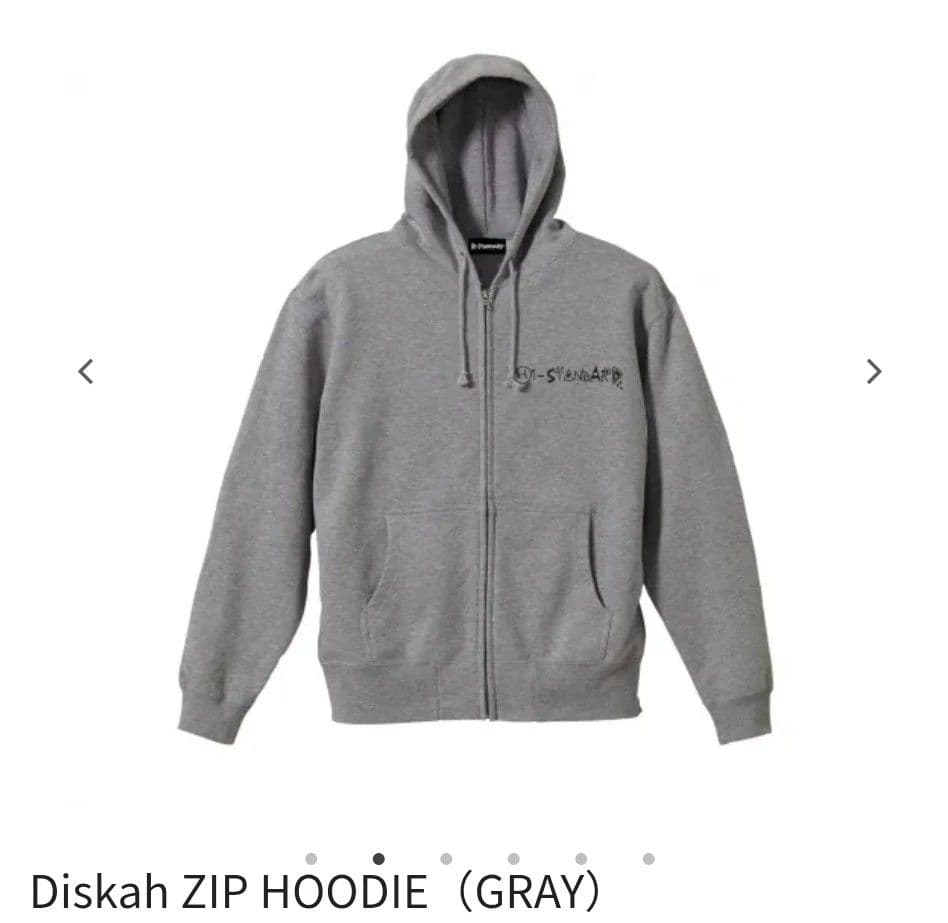 Hi-STANDARD　Diskah ZIP HOODIE (GRAY) XXL