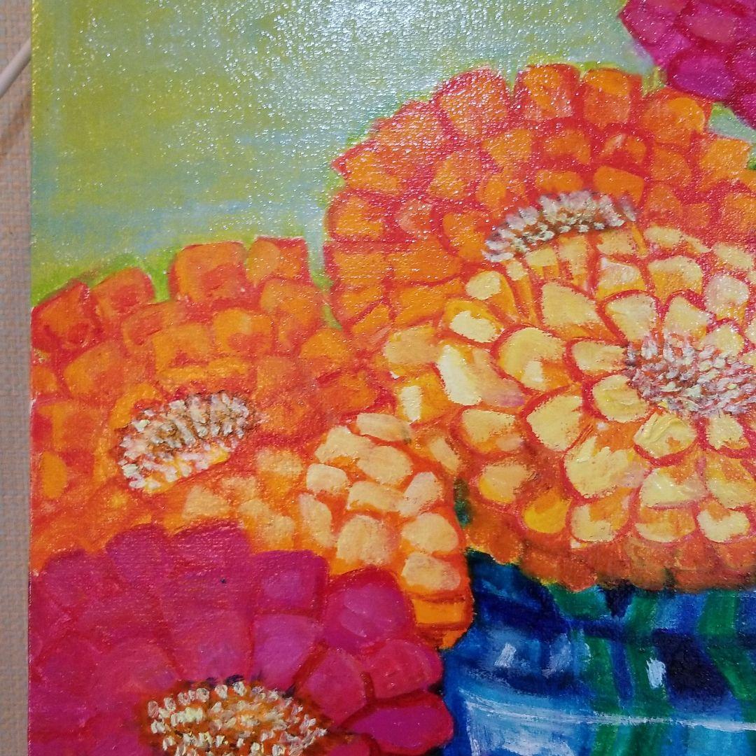 油絵　専用　ジニアがいっぱい