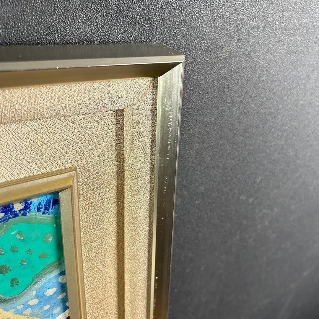 【最終値下げ】丸投三代吉「赤富士」油絵 油彩画 共シール有 額縁入 姫路市