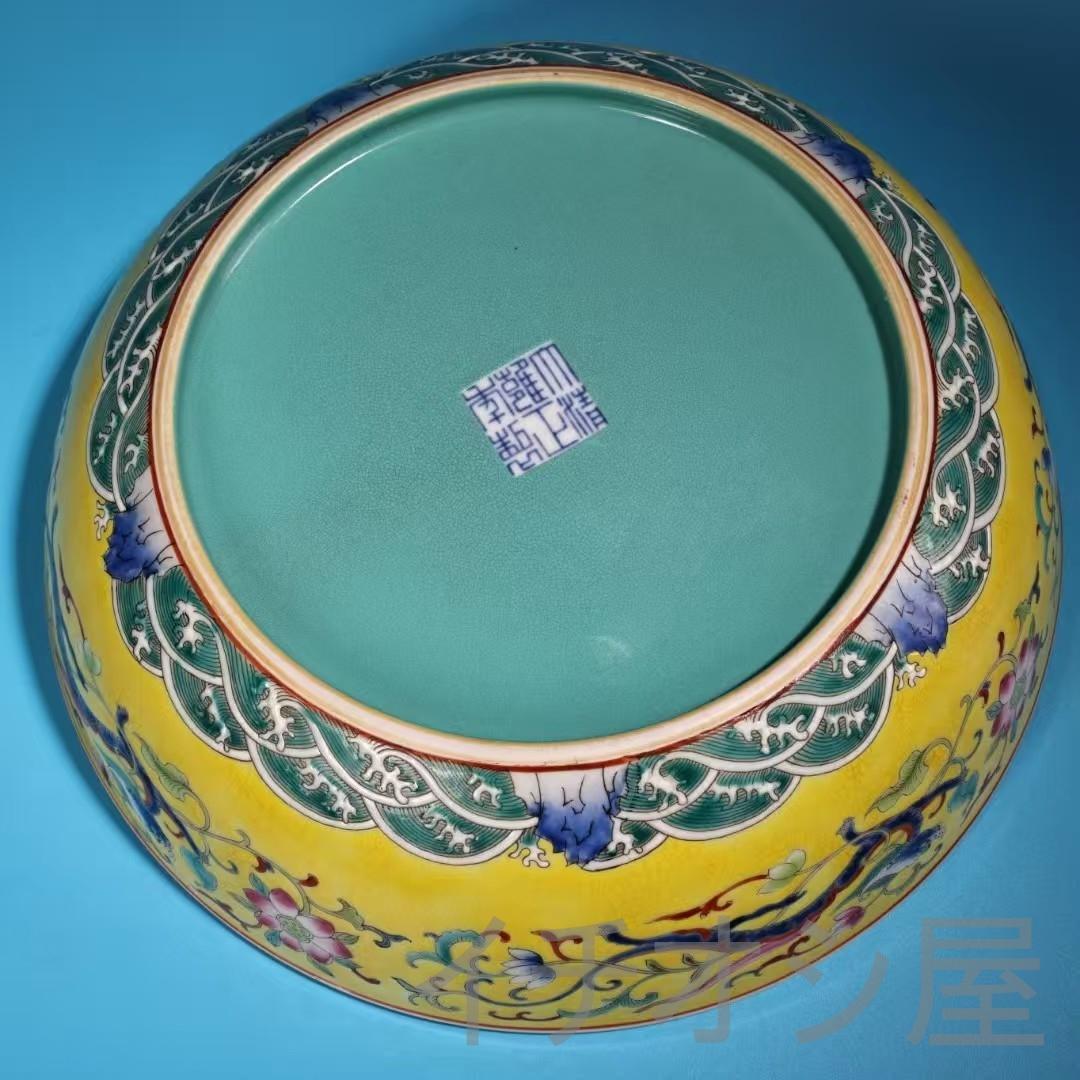 中国古美術 旧藏 清代風 珐琅彩 粉彩 花鳥瓷器 盤 碗 純手描き 飾皿 時代物