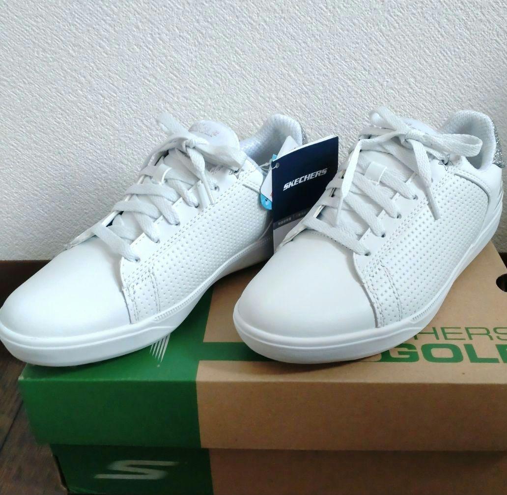 タイムセール新品 SKECHERS スケッチャーズ　ホワイトゴーゴルフ 23cm