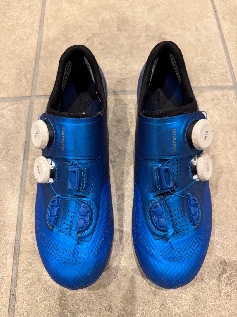 Shimano ロードシューズ 青 ダイヤル式　エスファイア　25.5cm
