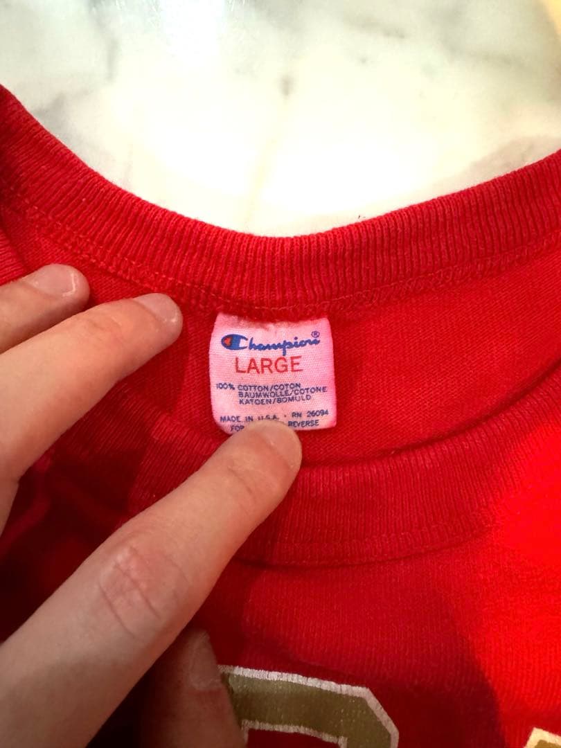 80s 90s Champion 49ers Tシャツ Lリバース チャンピオン