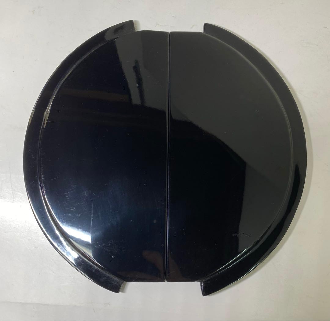 【茶道具】玉堂造　色絵竹手桶水指（共箱）塗蓋　表完造