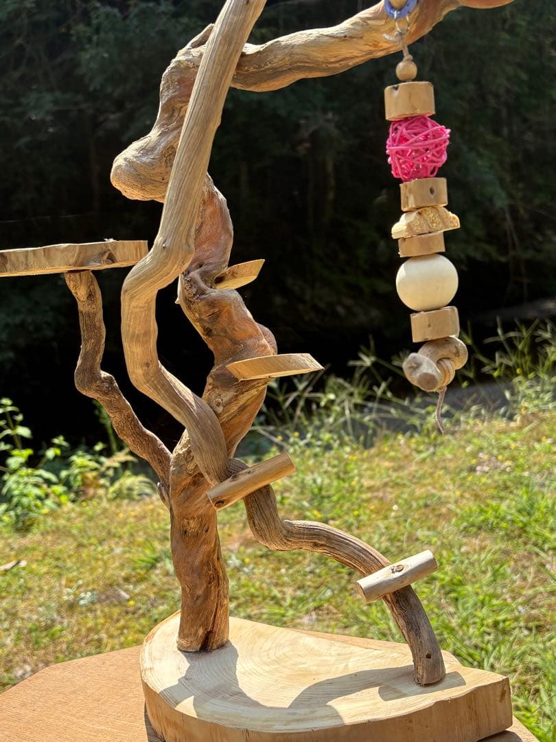 ハンドメイド　流木　バードジム　バードアスレチック　流木インテリア