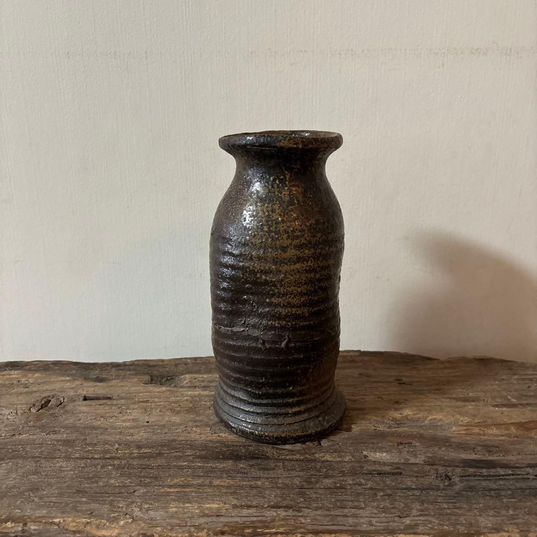 古備前花入　江戸〜明治　古丹波　花器　茶道具　アンティーク　骨董検:秦秀雄　李朝