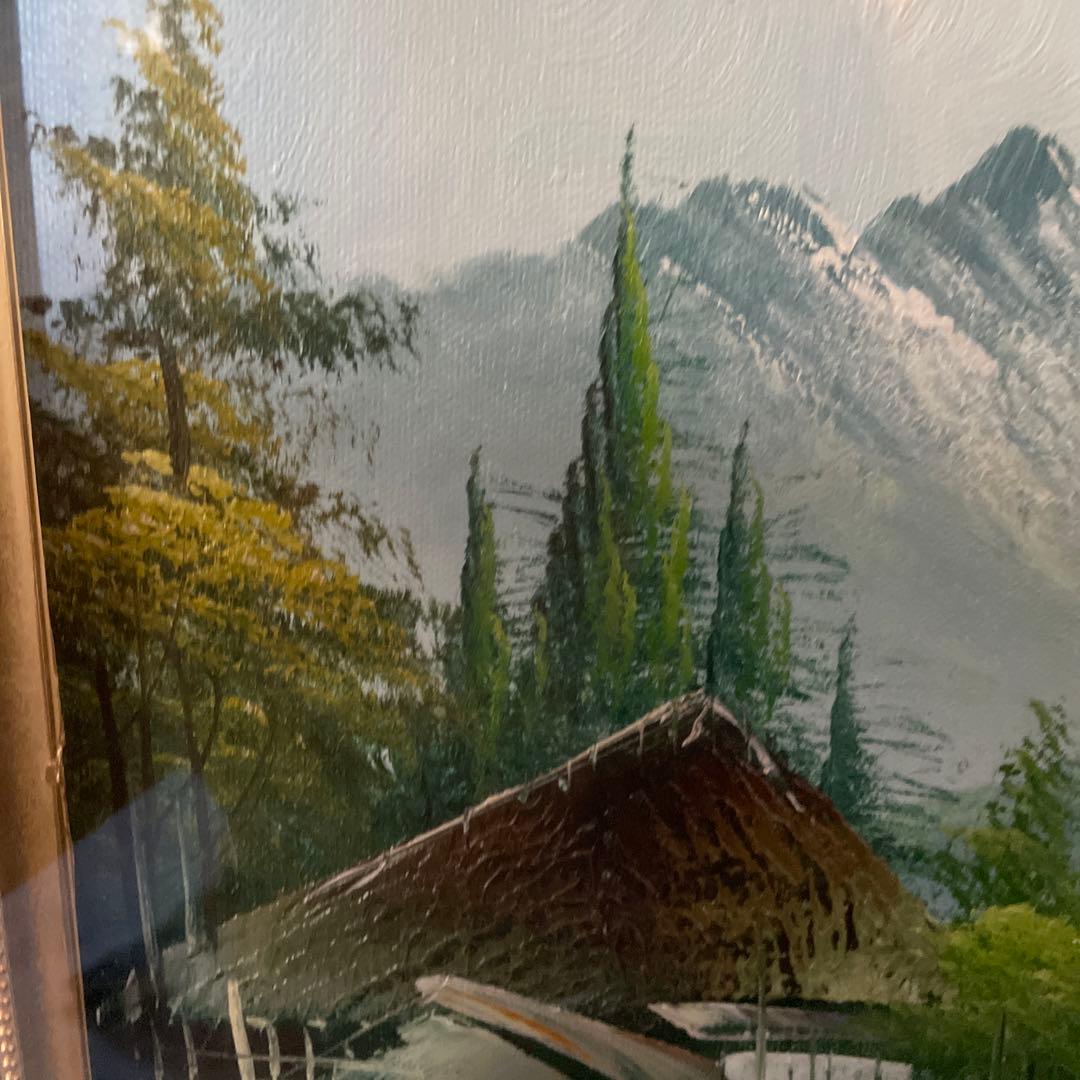 風景油絵　額56×47×4.5cm お値下げ交渉してください。アンティーク