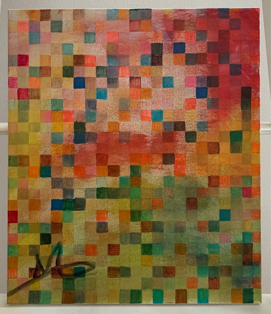 モザイク　油絵アート