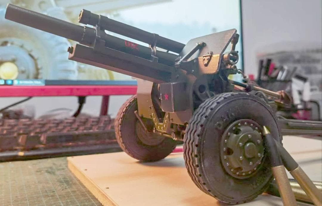 1/16スケール　手作　米軍105榴弾砲模型レプリカ　新品