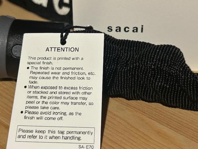 ♪送料無料★sacai★希少★自転車ロックチェーン★新品★22-0336S★黒♪