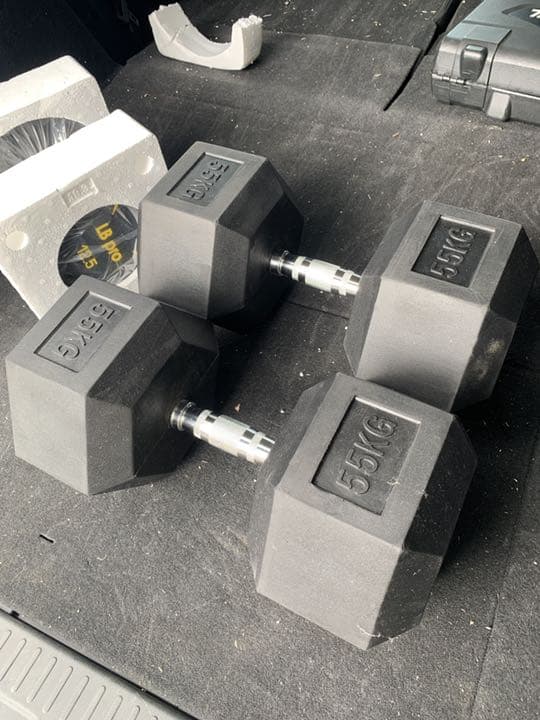 値下げしました　ラバーヘックス  ダンベル  70kg 2個