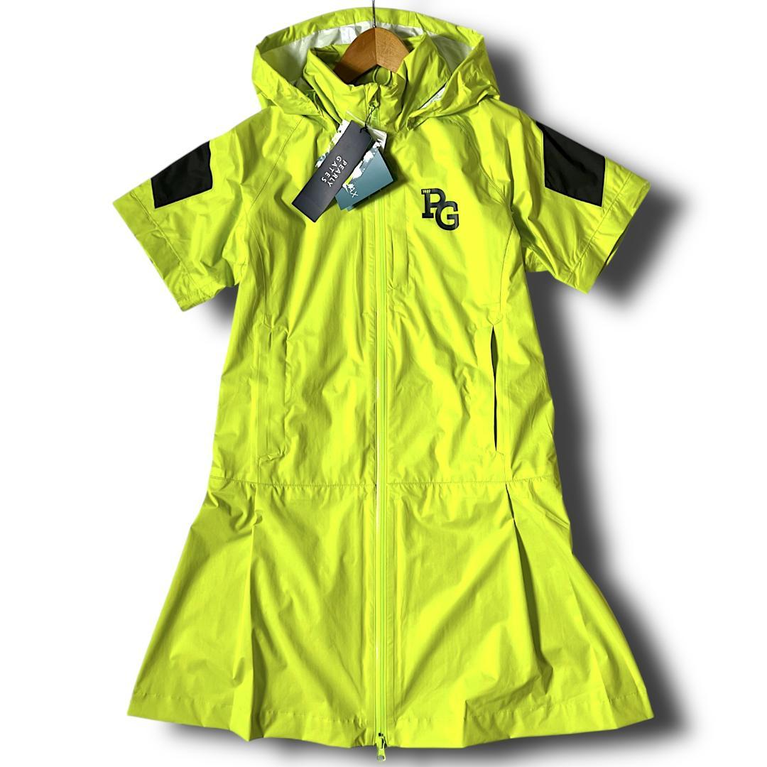 1 パーリーゲイツ AQUAX 防水透湿 レインジャケット ワンピース 黄