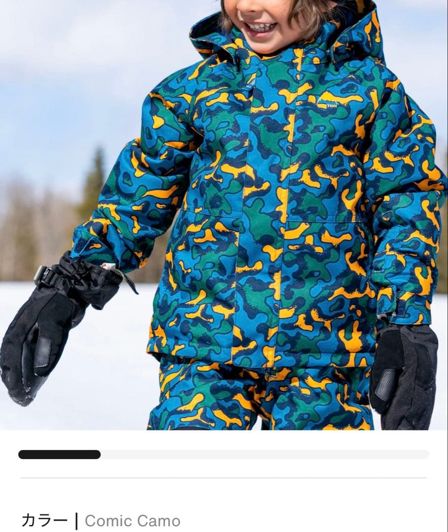 バートン　キッズ　スノージャケット&ビブパンツ　110-120 上下