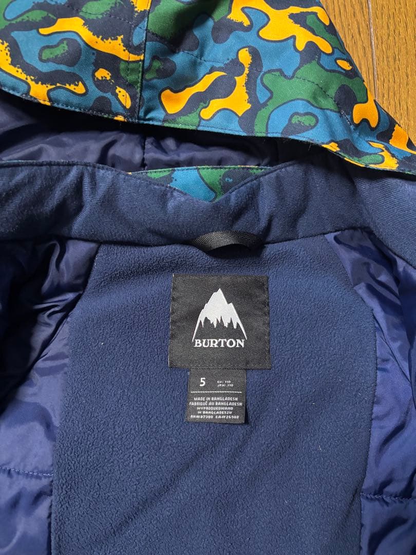 バートン　キッズ　スノージャケット&ビブパンツ　110-120 上下