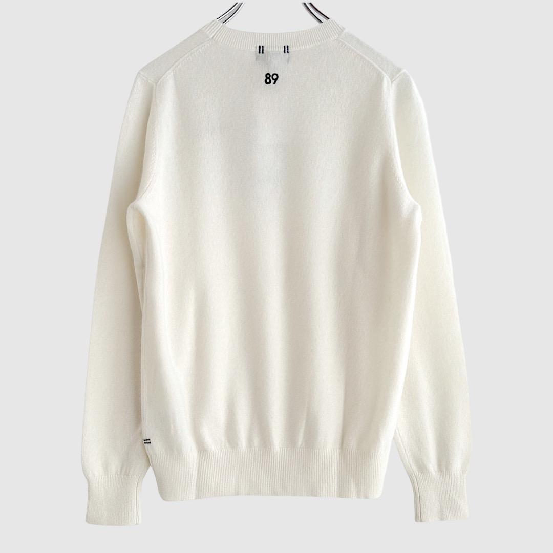 453 パーリーゲイツ 定価33,000円 カシミヤ100％ ニット 白 0 S