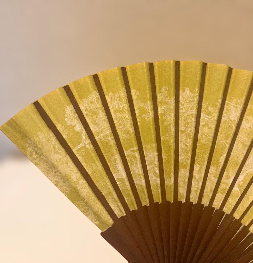【新品・未使用】CHRISTIAN DIOR萌黄色扇子 トワル ドゥ ジュイ
