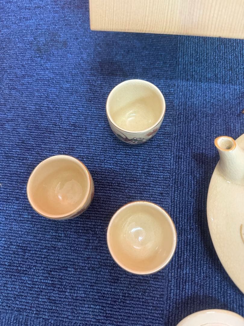 1781 薩摩焼　茶器セット　急須1客　湯呑3客　未使用