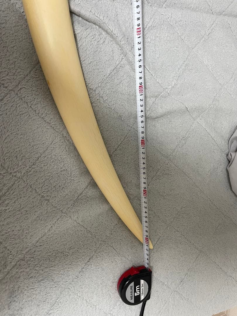 鈴*凱様 （超特大）象牙風レプリカ置物　レジン　練物