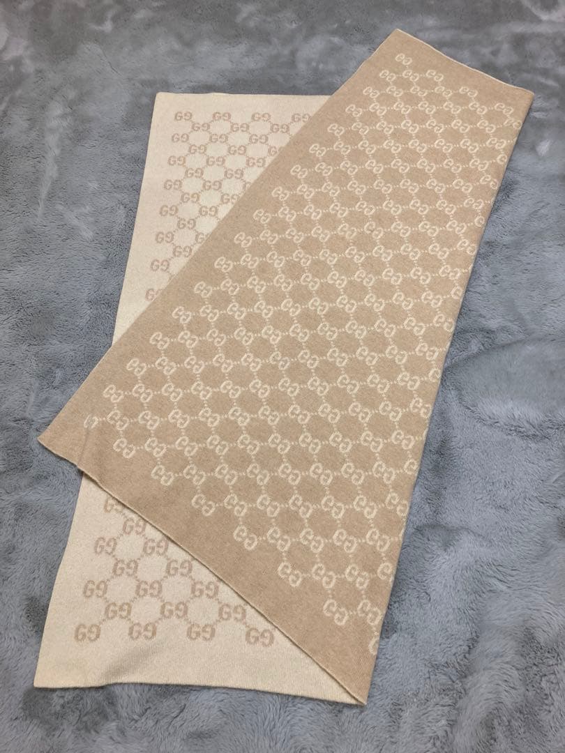 ☆GUCCI☆ GG柄　カシミア　ブランケット　膝掛け