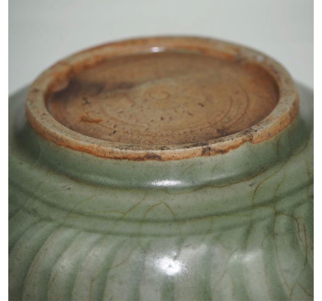 送料無料　明時代　龍泉窯青磁碗　中国古玩