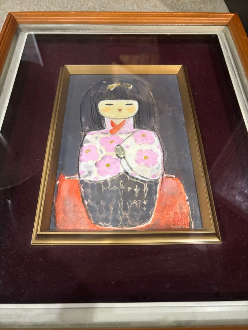 田宮栄子 アクリル・ガッシュ 日本の女性像 絵画