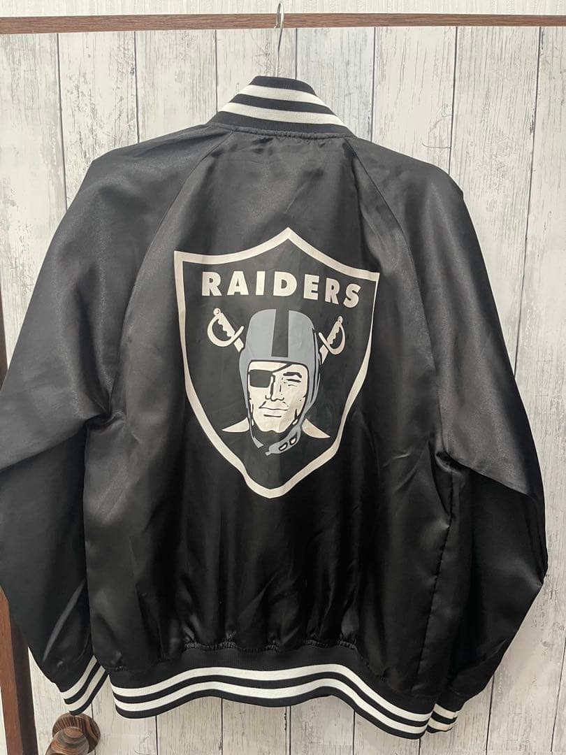 RAIDERS サテンジャケット ブラック