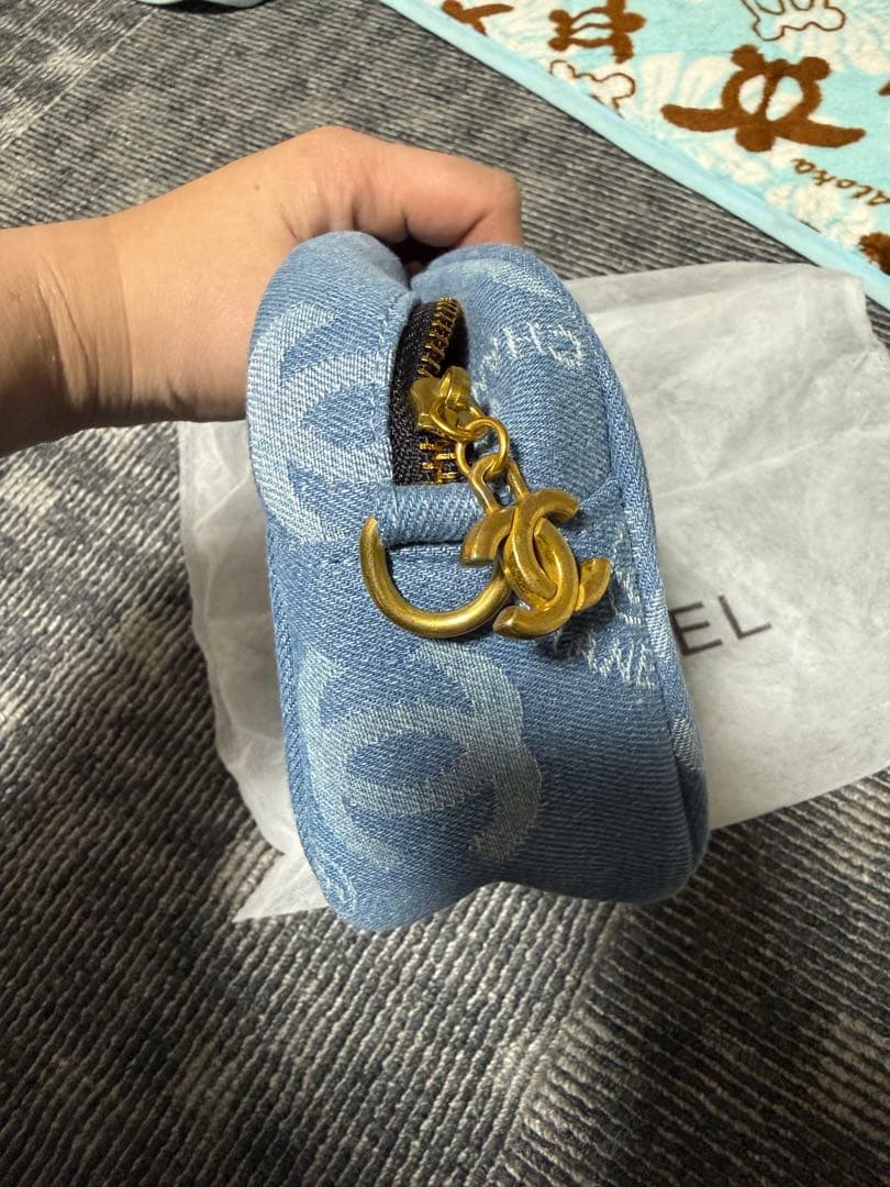 CHANEL ノベルティ　ブルー　 デニムショルダーバッグ