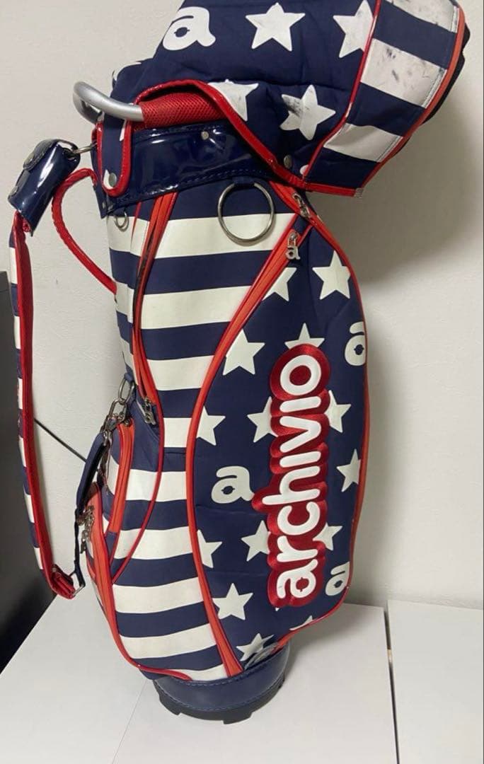 ARCHIVIO アルチビオゴルフ キャディーバッグ 星条旗 トリコロール