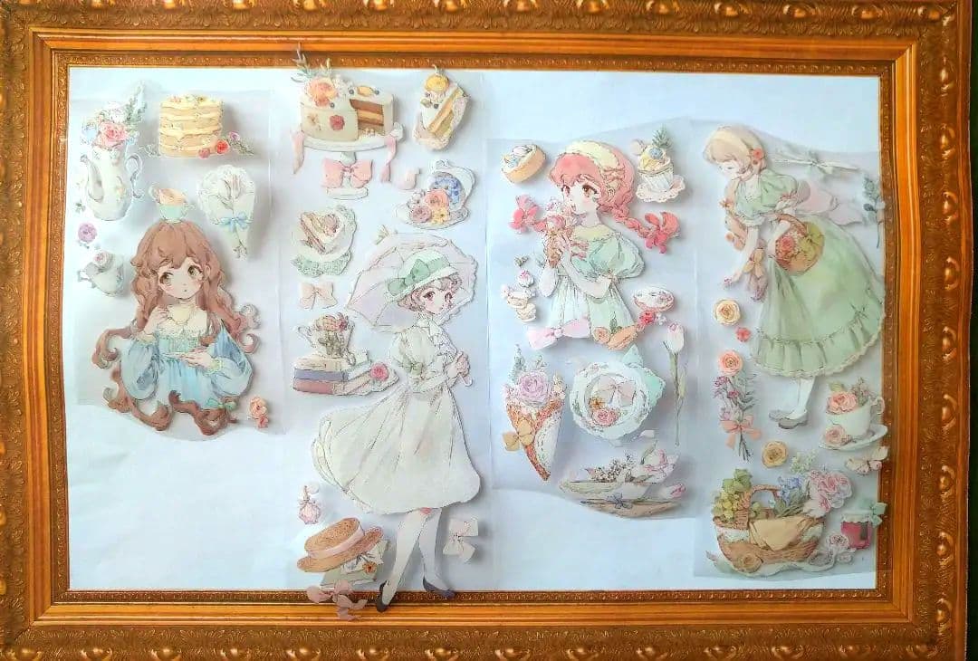 のこり２✩再販✩J44＃夢中的愛爾莎(虹光)檸檬樹切り売り海外人物マステ女の子