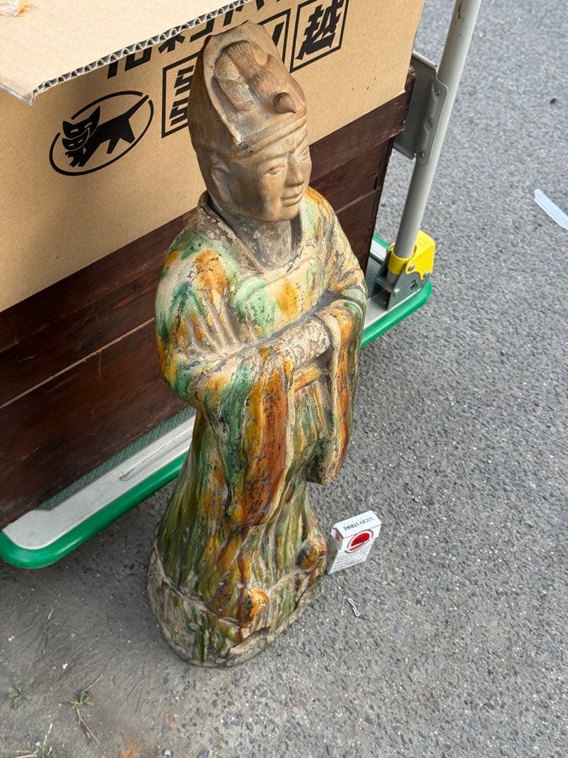 ‼️リサイクルFORTへフォロー‼️6/7唐物買取①‼️中国の唐三彩の神官像‼️