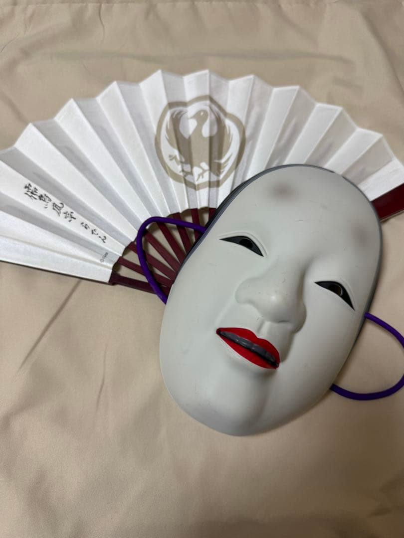 ホロライブ　儒烏風亭らでん　扇子＋能面
