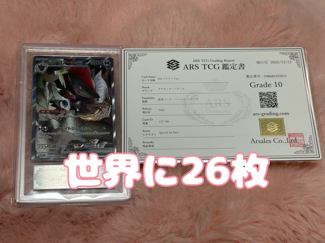 【鑑定書付き】 Nのゾロアークex SAR 127/100 ARS10